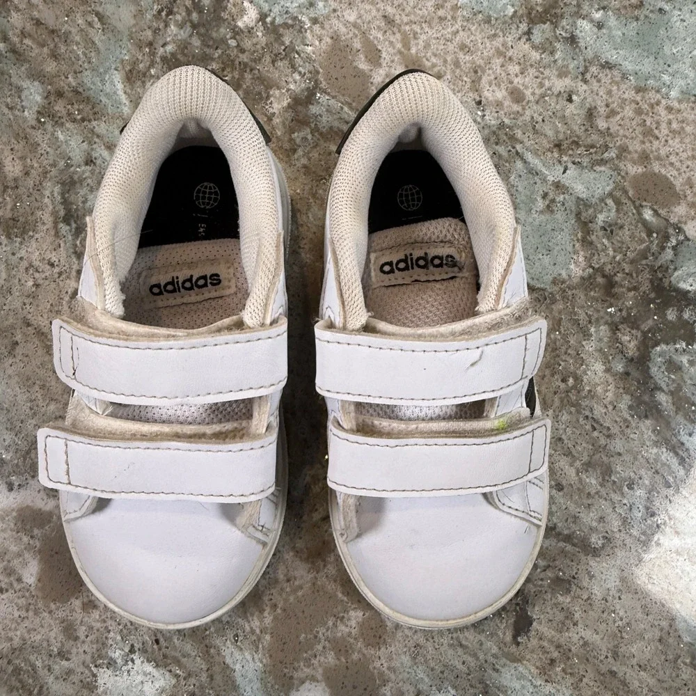 Adidas Grand Court 2.0 CF I Toddler Sneakers White Black Shoes Size‎ 6K Kicks